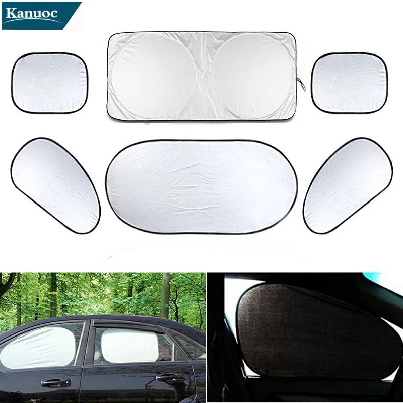 Складной Серебряный Светоотражающий козырек от солнца для автомобиля 6 шт. |