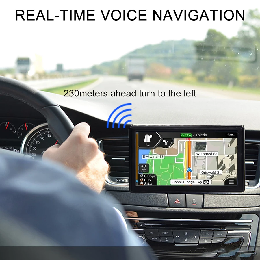 Gps навигатор 7 дюймов Автомобильный gps навигатор MTK 800 МГц ОЗУ 256 м ПЗУ 8G HD 800*480 навигационная система новые карты Поддержка Прямая поставка