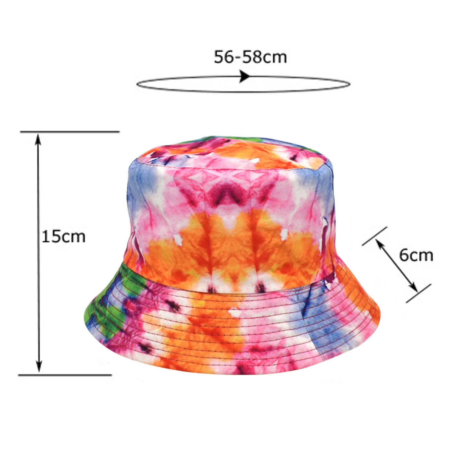 

Unisex Bucket Hat Tie-dye Graffiti Women Men Summer Cartoon Print Sunscreen Sun Hats Caps Fisherman Cap Outdoor Sunshade