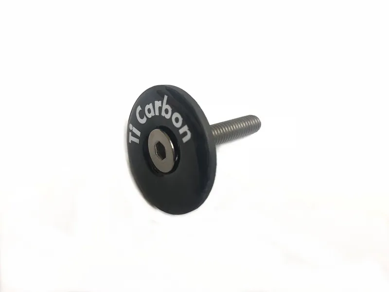 slive bolt with logo Superlight 6g велосипедная стебель полностью углеродная верхняя крышка с Ti винтом для 28,6 мм 1 1/" Стил вилка трубка Гарнитура Крышка - Цвет: slive bolt with logo