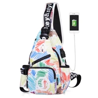 2021 shoulder bag new fashion crossbody bags for women men anti theft messenger usb waterproof short trip chest backpack female