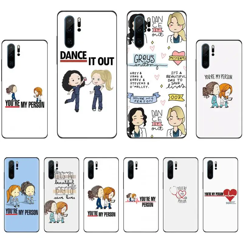 

Greys Anatomy Nurse Doctor Phone Case For Huawei P40 P20 P30 lite Pro P Smart 2019 Mate 40 20 10 Lite Pro Nova 5t