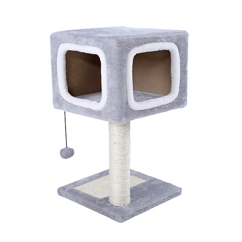 Зимняя кошачья кровать Когтеточка домашняя котята Интерактивная башня