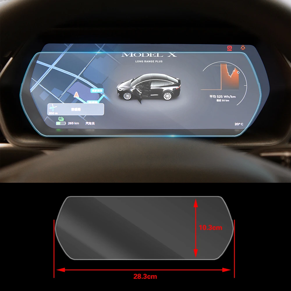 

For Tesla Model X 2016-2022 Car Dashboard Instrument Panel LCD Screen Tempered Glass Protective Film Anti Scratch Accessories