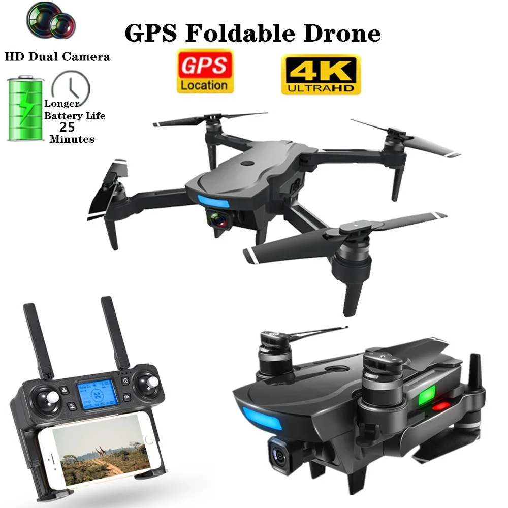 Складной Квадрокоптер с GPS Wi-Fi FPV 4K ESC | Игрушки и хобби