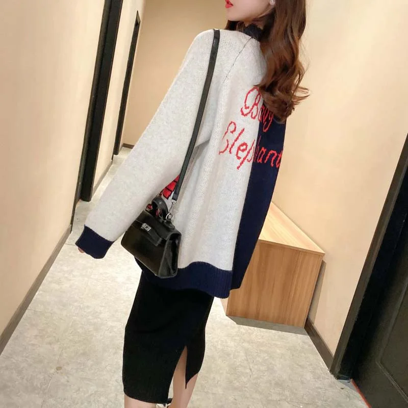 

Autumn Pullover Women Sweaters Loose Knitted Womens Sweater Women's Jumper Plus Size