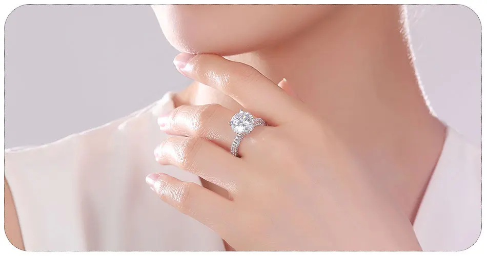 UMODE белое золото цвет свадебные кольца для женщин Bijoux кольцо ювелирные изделия AAA Bague аксессуары Femme подарок на помолвку для девочек UR0574A
