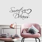 Спальня наклейки на стену для сладких снов любовь цитатой настенных наклеек виниловый для интерьера дизайн настенный Декор пара номер свадебного зала фрески