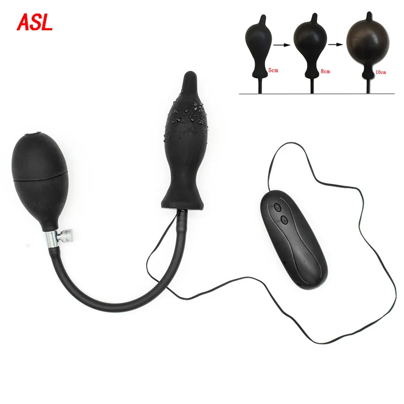 Надувная Анальная пробка фаллоимитатор с насосом Анальный расширитель