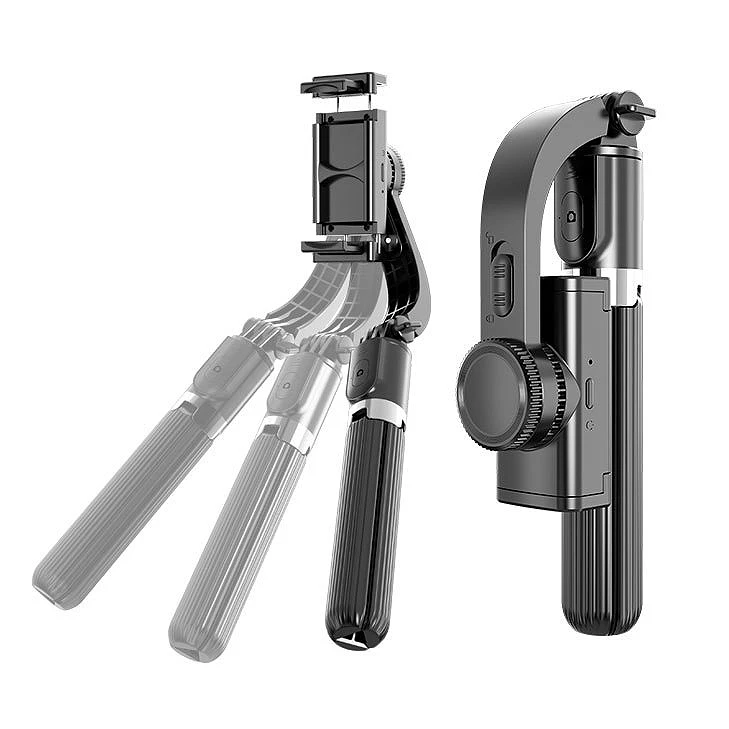 Mobile Phone Bluetooth Selfie Stick Single-Axis Anti-Shake Tripod Stabilizer, Compatible with Android / IOS Phones