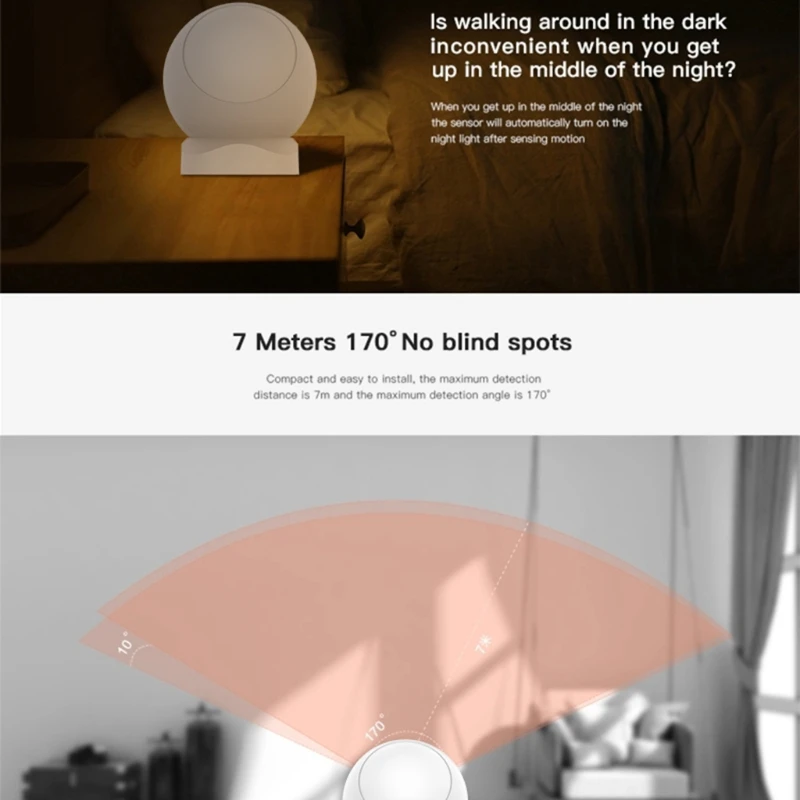 

2021 New For Tuya Zigbee Motion Sensor for Detection Human Motion Detector Infrared Alarm Wide-Angle Monitor Anti-white Light