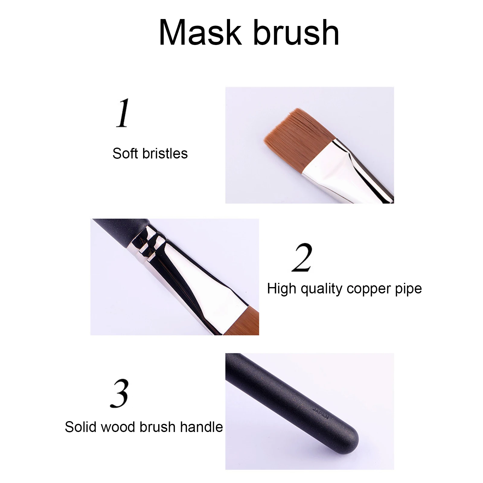 Черные медные кубические кисти ультра тонкая деревянная ручка для теней век