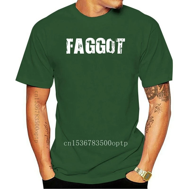 

New Men Unique Design Faggot Black Male's Tee Shirt