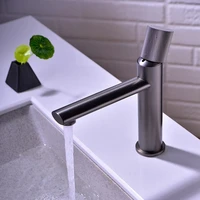 gun gray gold rose faucet 100 brass bathroom basin faucet knurling design deck mounted water mixer tap brushed gold