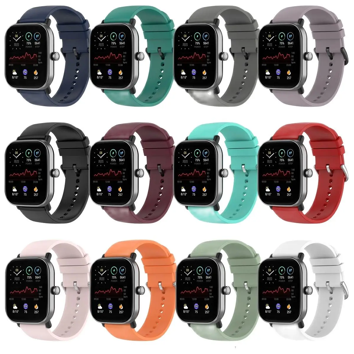 

Silicone Sport Strap For Xiaomi Huami Amazfit Bip S Bracelet Smart Accessories Watch 20MM /22MM Replacement Waterproof Band