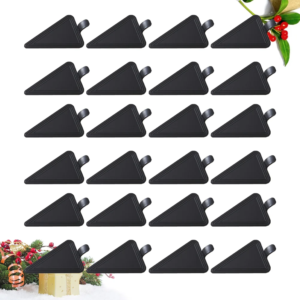 

100PCS Triangle Mousse Base Boards Cake Boards Cake Tray Dessert Board for Birthday Wedding - 12x7.8cm (Black)