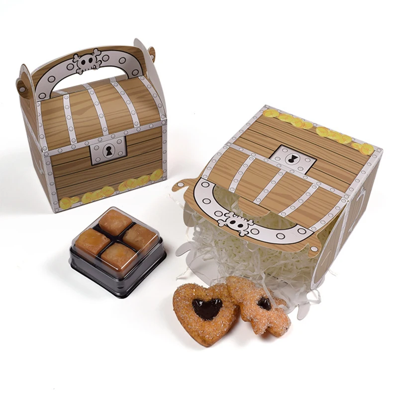 

10/20pcs Pirates Caribbean Handle Treasure Candy Box Gift Box DIY Kids Packaging Box Birthday Party Wedding Halloween Decoration