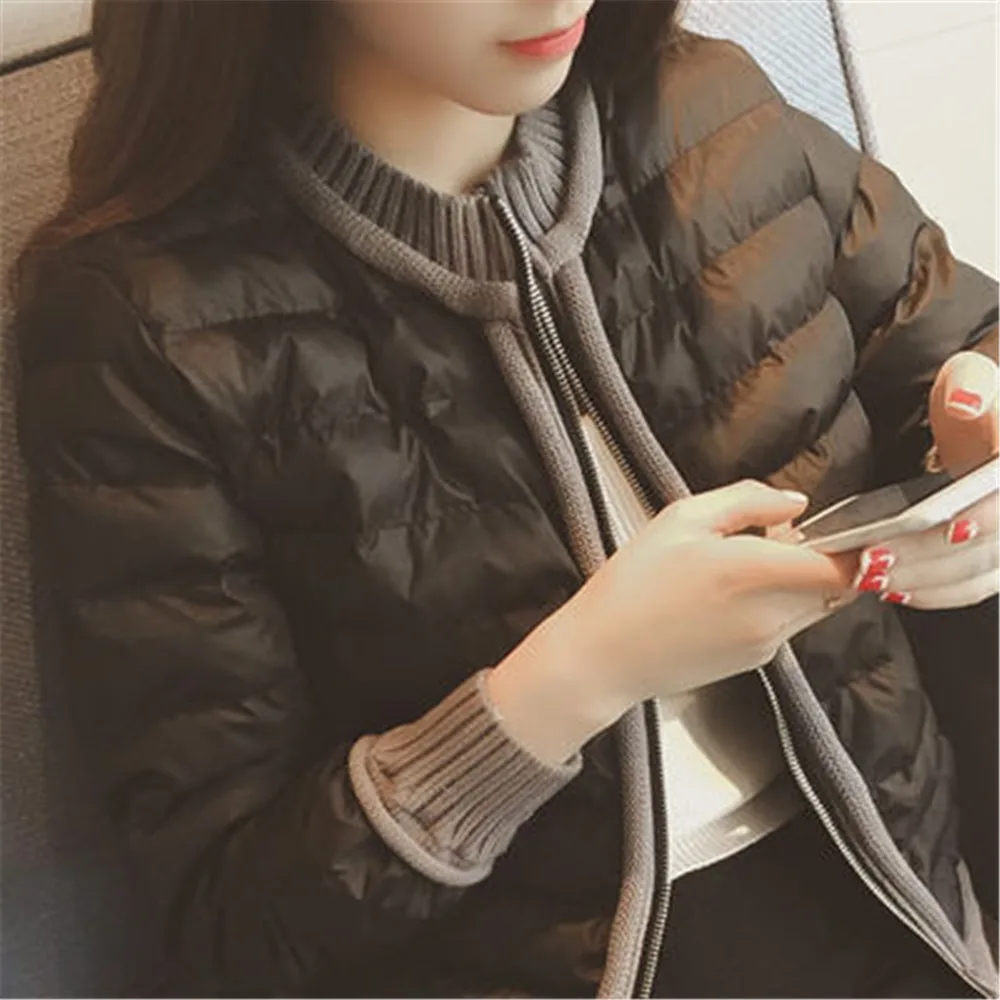 

New Winter Cotton Jacket Women Short Black Women Coat