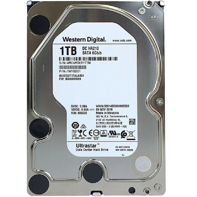 Verkauf Western Digital WD 1TB 2TB 4TB 6TB 8TB 10TB Ultrastar DC HC320 SATA HDD 7200 RPM Klasse SATA 6 Gb/s Cache 3.5