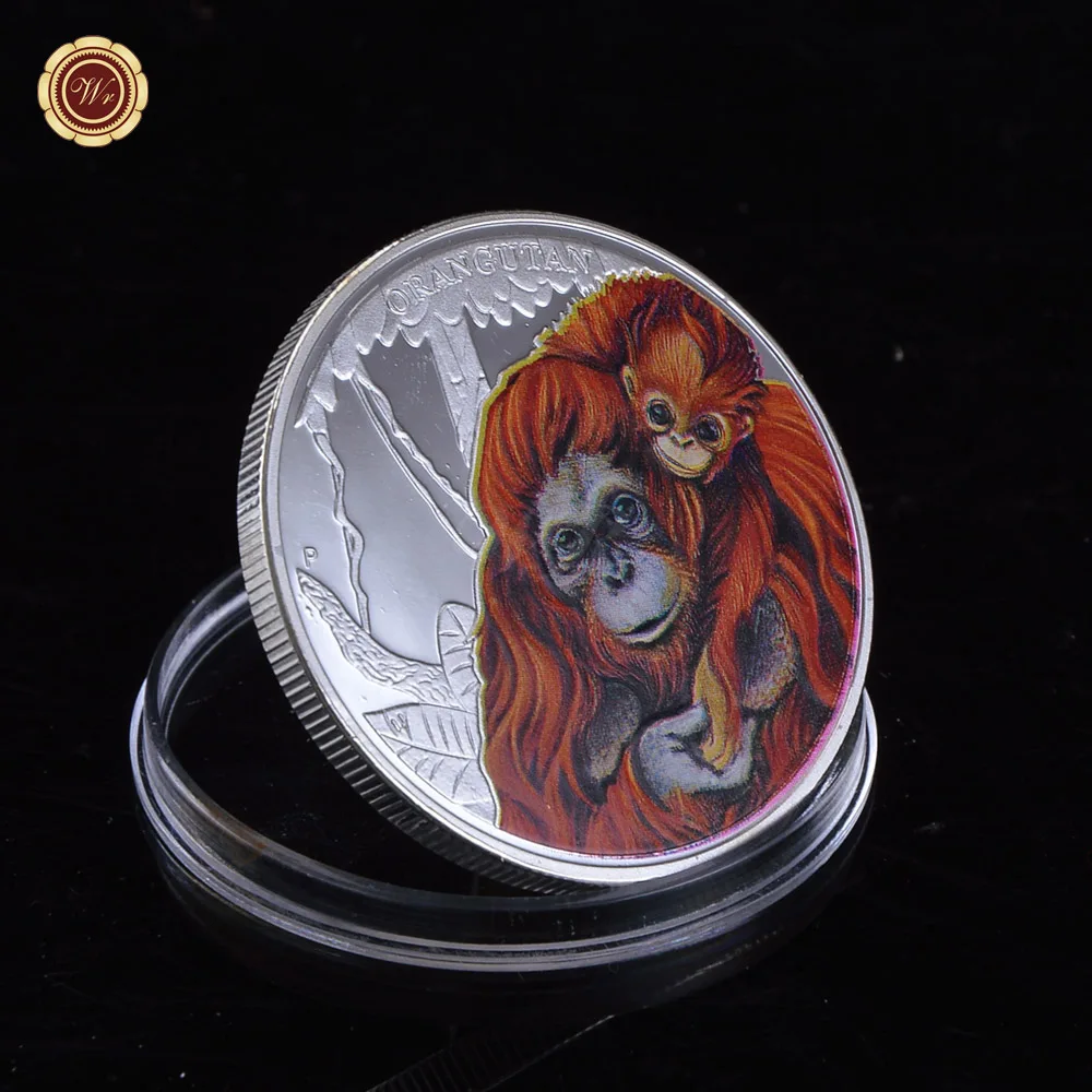 Silver 8 WR один доллар Серебряная монета Тигр Дизайн животных вызов монеты памятная Elizabeth II Металл Искусство ремесло коллекционный подарок для мужчин - Цвет: Silver 8