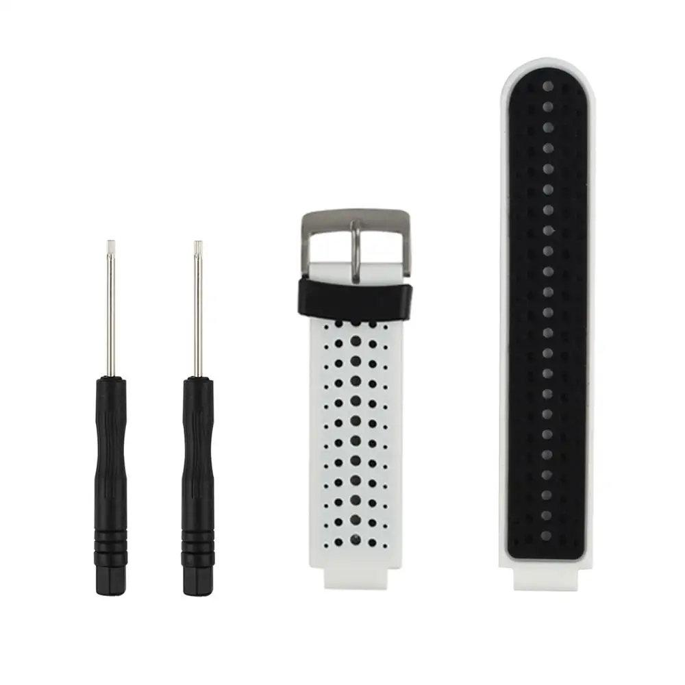 white 230HS) замена мягкий силиконовый спортивный ремешок для смарт-часов Garmin Forerunner 220/230/235/620/630/735XT/235Lite Смарт-часы полос - Цвет: white