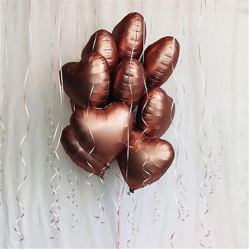 5 шт. 18 дюймов в форме сердца звезды металлик матовый гелиевый воздух воздушный