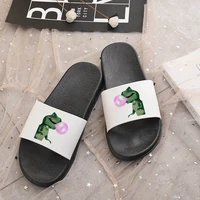women pattern slippers animal chewing gum blowing bubbles kawaii summer non slip slides for friend and family