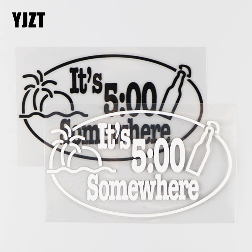 

YJZT 13,8 × 7,8 см It's 5 ∶ 00 где-то виниловая наклейка автомобильная наклейка Мультяшные аксессуары художественная Мода черный/серебристый 4C-0381