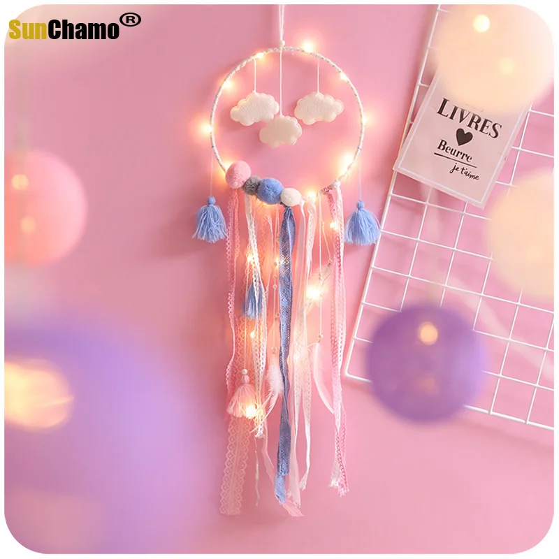 Unicorn Girl Heart Dream-net Material Pack DIY Energy Catching Net Hand-laid Ins Wind-bell Hanging Room New Ornaments | Дом и сад