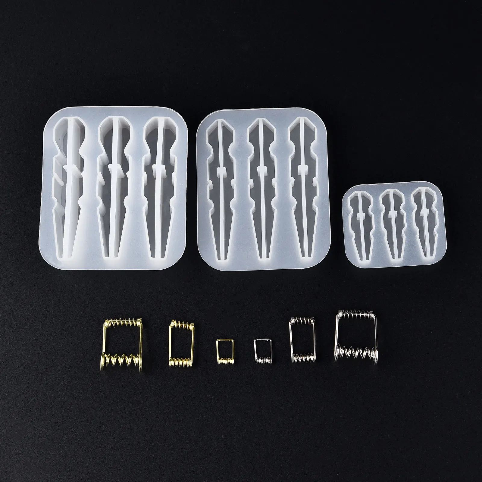 

Clips Silicone Mold Transparent DIY UV Epoxy Resin Casting Moulds Clothespin Photo Clip Crafts Decoration Jewelry Accessories