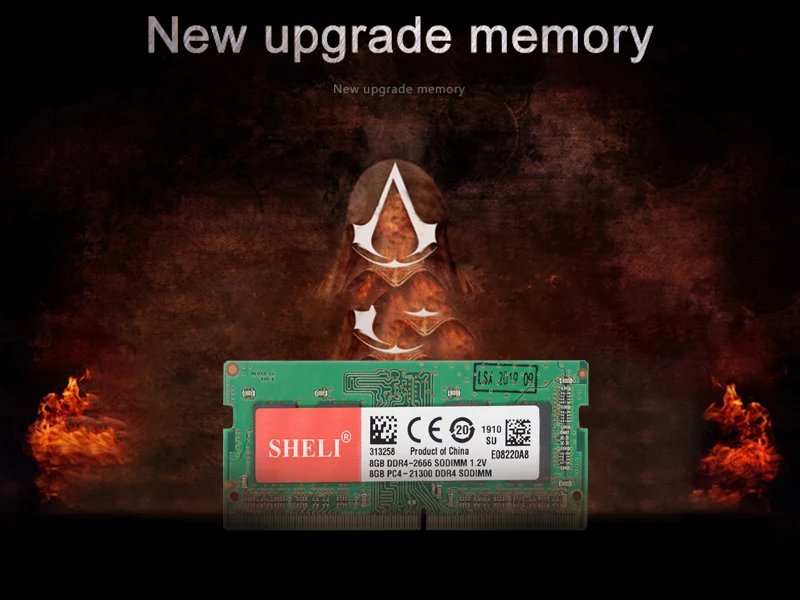 SHELI новые тетради памяти 8 Гб 1RX16 PC4-21300S DDR4 2666 МГц 1,2 V SO-DIMM CL19 памяти ноутбука
