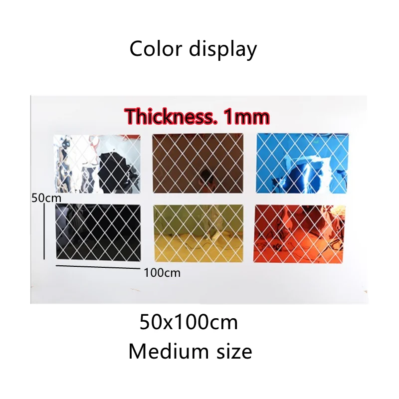 Diamond Mosaic Background Wall Mirror Wall Sticker Acrylic Entrance Bedroom Living Room Ceiling TV Background Wall Cabinet