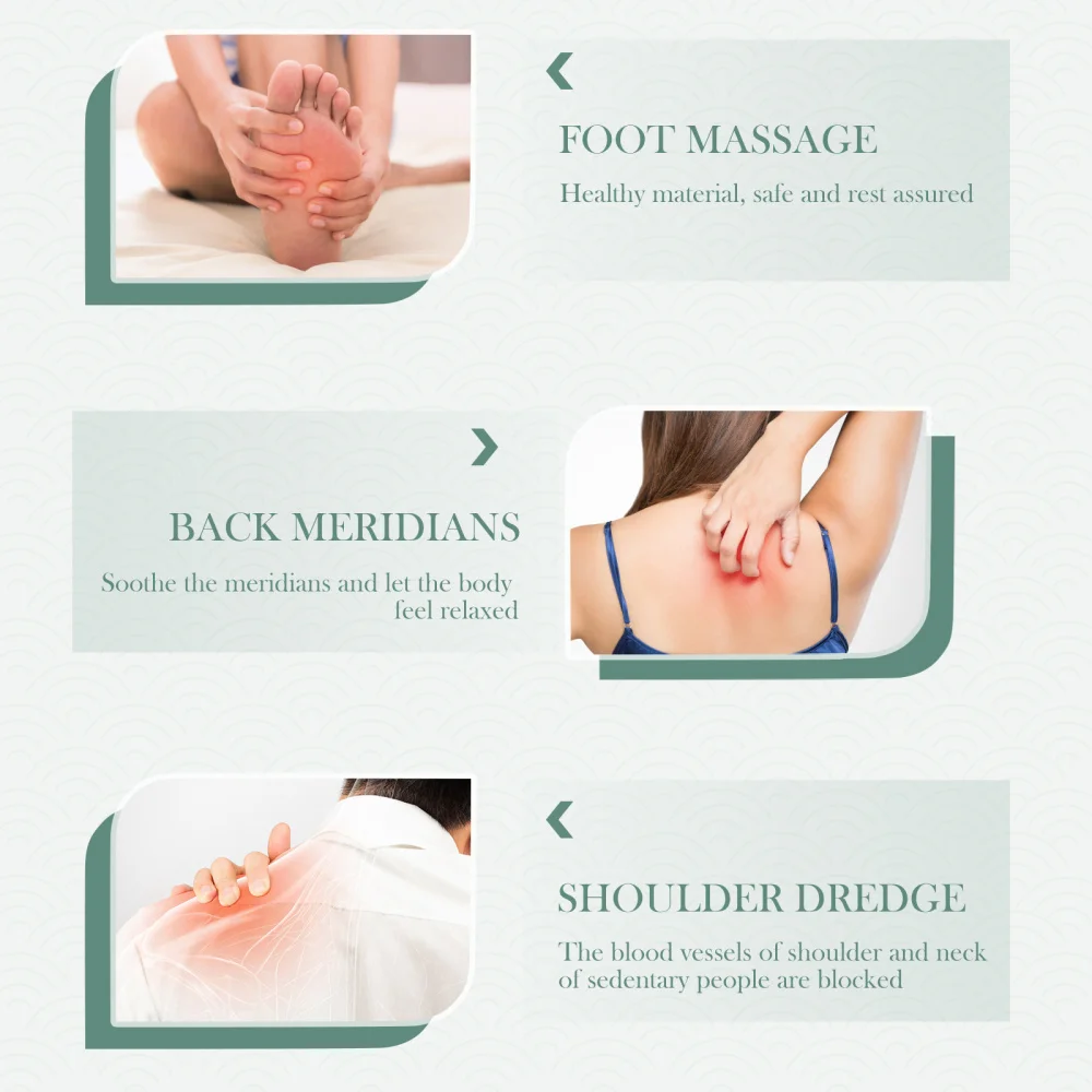 

Portable Body Scraping Piece Ox Horn Stick Acupressure Pen Massager Rod