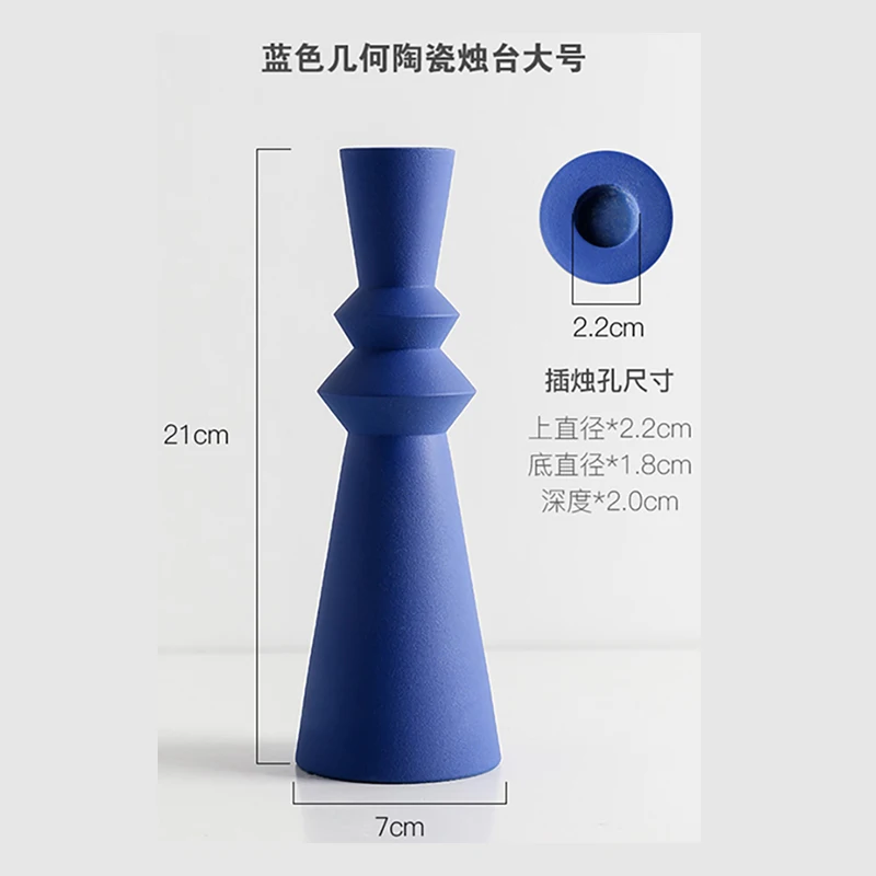 

Ceramics Simple Luxury Candlestick Modern House Creativity Candle Holder Bougies Decoratives Maison Home Decoration EK50CT