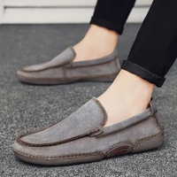 2021 new mens peas shoes business casual comfortable mens single shoes soft leather driving shoes men
