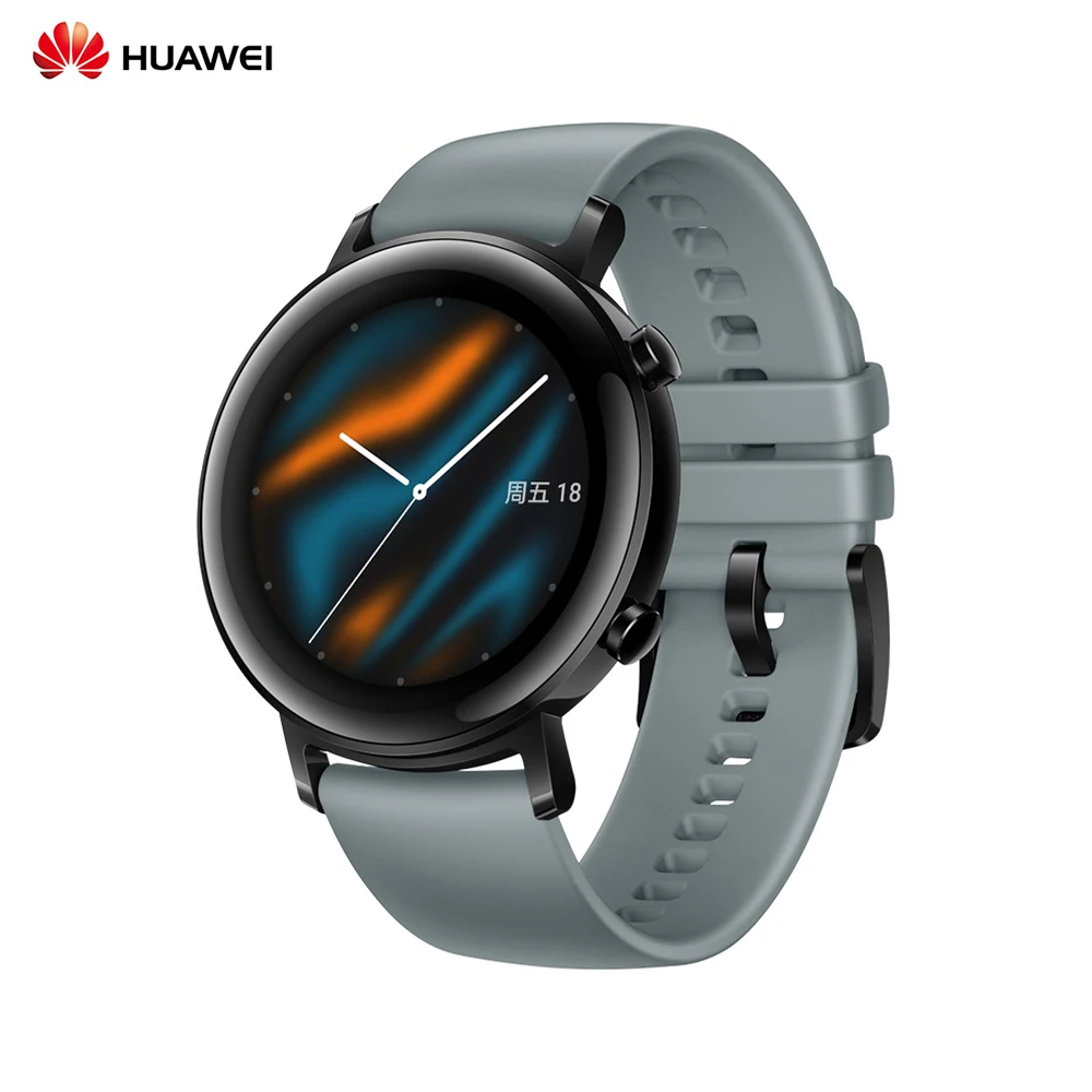 42mm Cyan Huawei Watch GT 2, умные часы для мужчин и женщин, монитор сердечного ритма, gps, фитнес-трекер, Bluetooth, умные часы для Android iOS - Цвет: 42mm Cyan