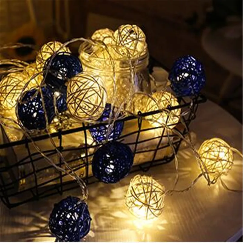 20 основного хода шарообразные светодиодный Рождество в белом и темно синем цвете
