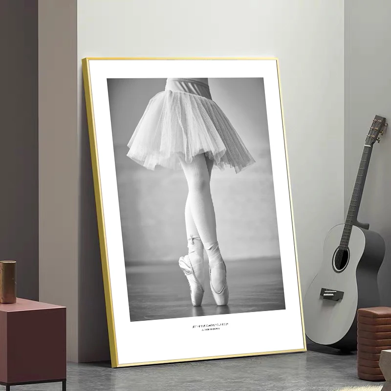 Плакаты и принты черно-белая скрипка балерина настенное искусство на холсте
