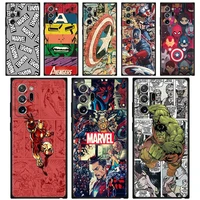 Phone Cover For Samsung Galaxy Note Ultra Plus Lite A91 A03s A52s Soft Shell Fundas Marvel Cartoon Hero Logo