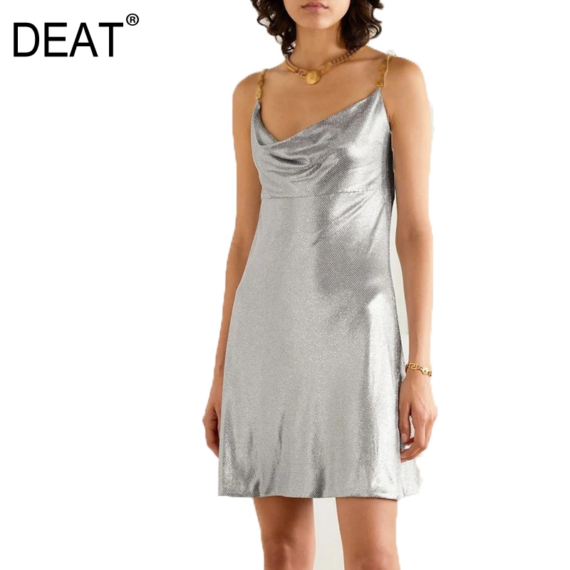 Осень-зима 2020 модное сексуальное женское атласное эластичное мини-платье со