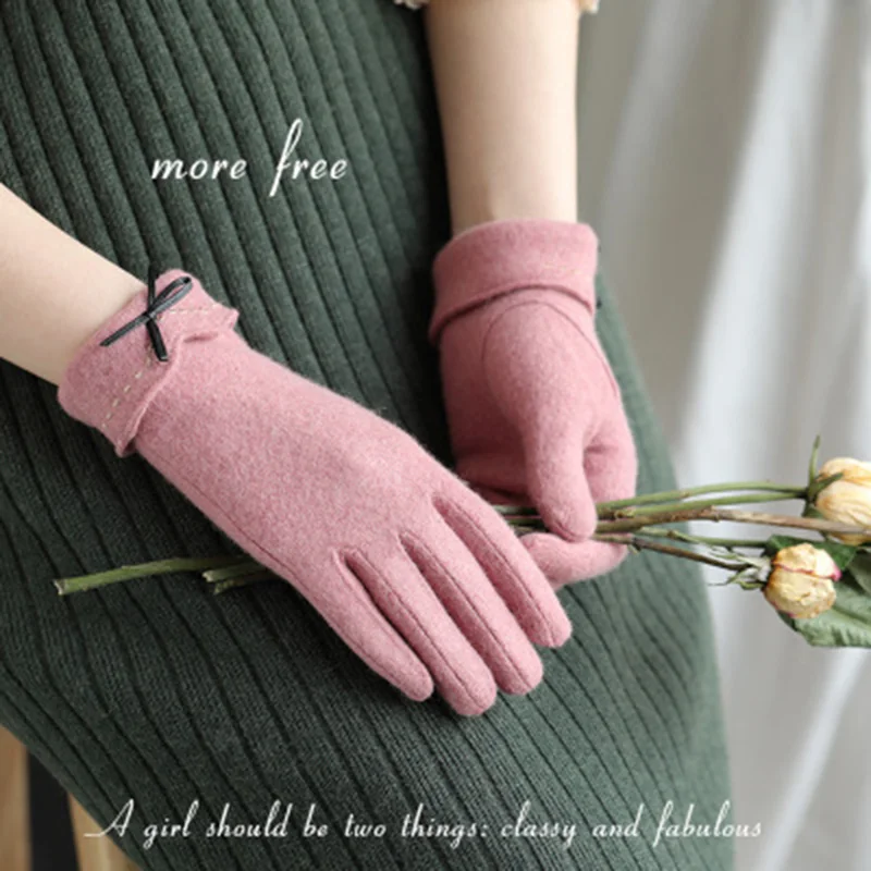Зимние женские варежки кашемировые перчатки с сенсорным экраном Роскошные