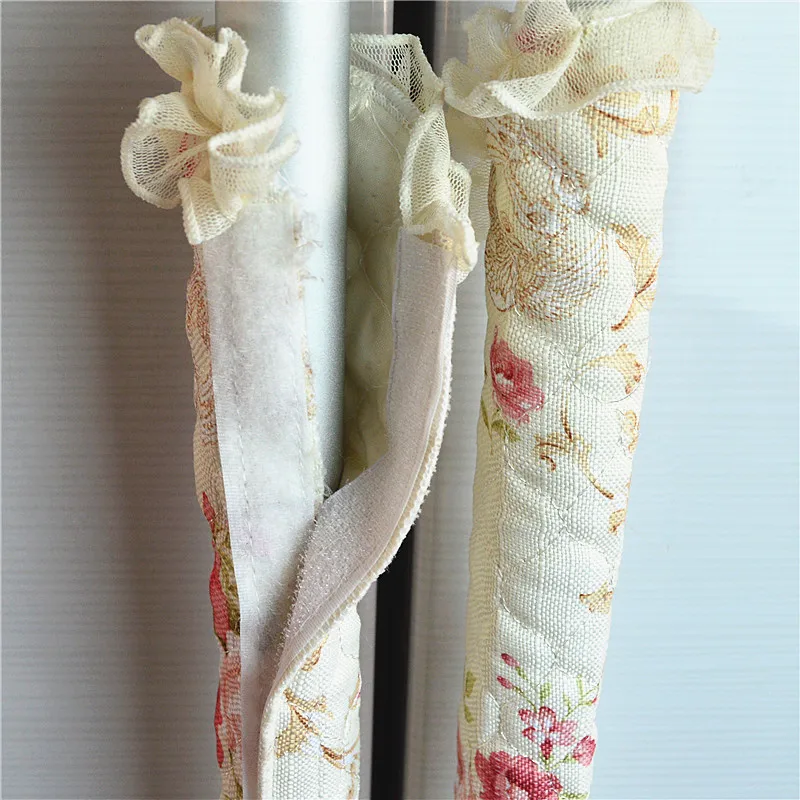

Refrigerator Handle Gloves Craft Refrigerator Handle Cover Dust Cover refrigerator door handle flower cover