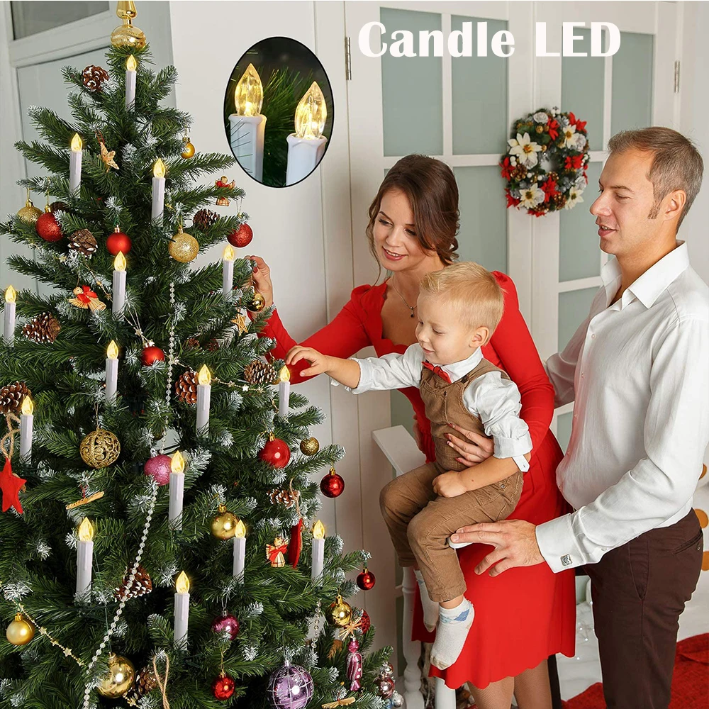 led candles christmas tree candle flashing flame with timer remote birthday home 2022 new years decor church electric candle free global shipping