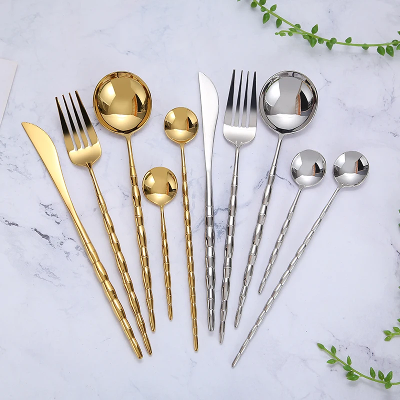 

Europe Gold Cutlery Set 304stainless Steel Fashion Eco Friendly Dinnerware Set Juegos De Vajilla Wedding Decoration Ec50cj
