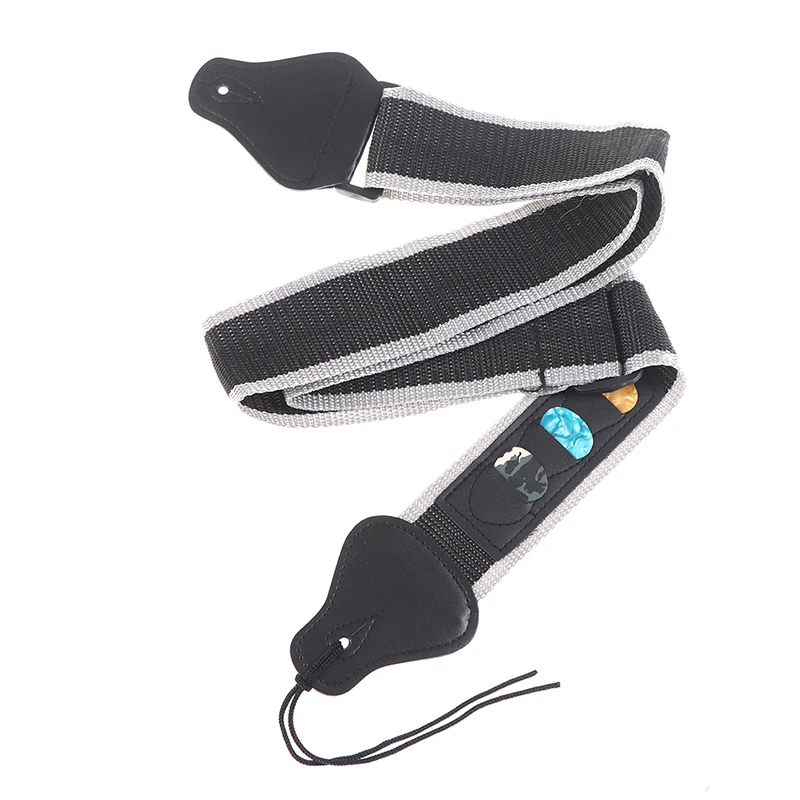 einstellbare gitarre strap gürtel leder gitarre strap mit 3 plektren guitar pick halter elektrische akustische bass gitarre zubehör free glo