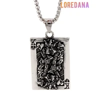 loredana fashionable titanium pendant epic exquisite poker k shape stainless steel necklace for men noble and elegant xl189