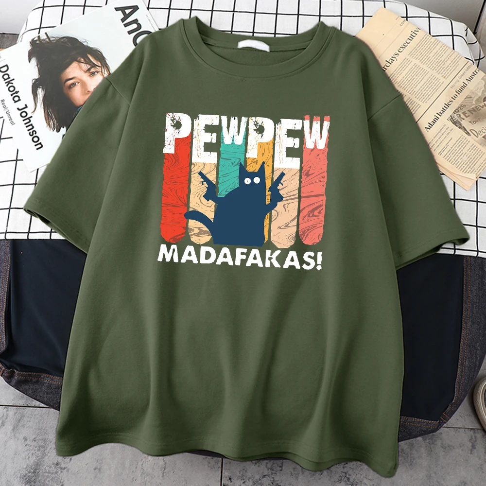 Мужская футболка пью Madafakas кота Модная Уличная обувь в стиле ретро для отдыха топ