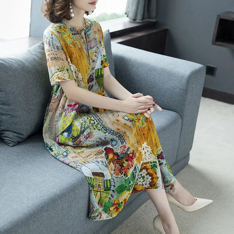 8 видов цветов платье 2020 женское летнее с цветочным рисунком элегантное