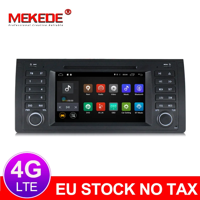 Android 7 1 2G ram автомобильный Радио стерео dvd плеер для BMW E39 X5 E53 с экраном 1024x600 16G rom BT wifi