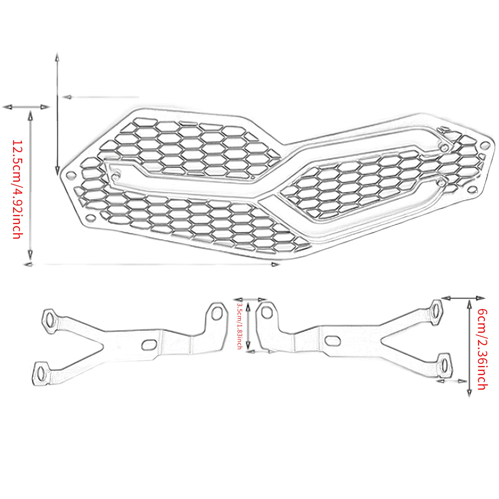 

New Iron Acrylic Corrosion Resistant Motorcycle Waterproof shockproof Headlight Protector Headlight Mesh for Protection